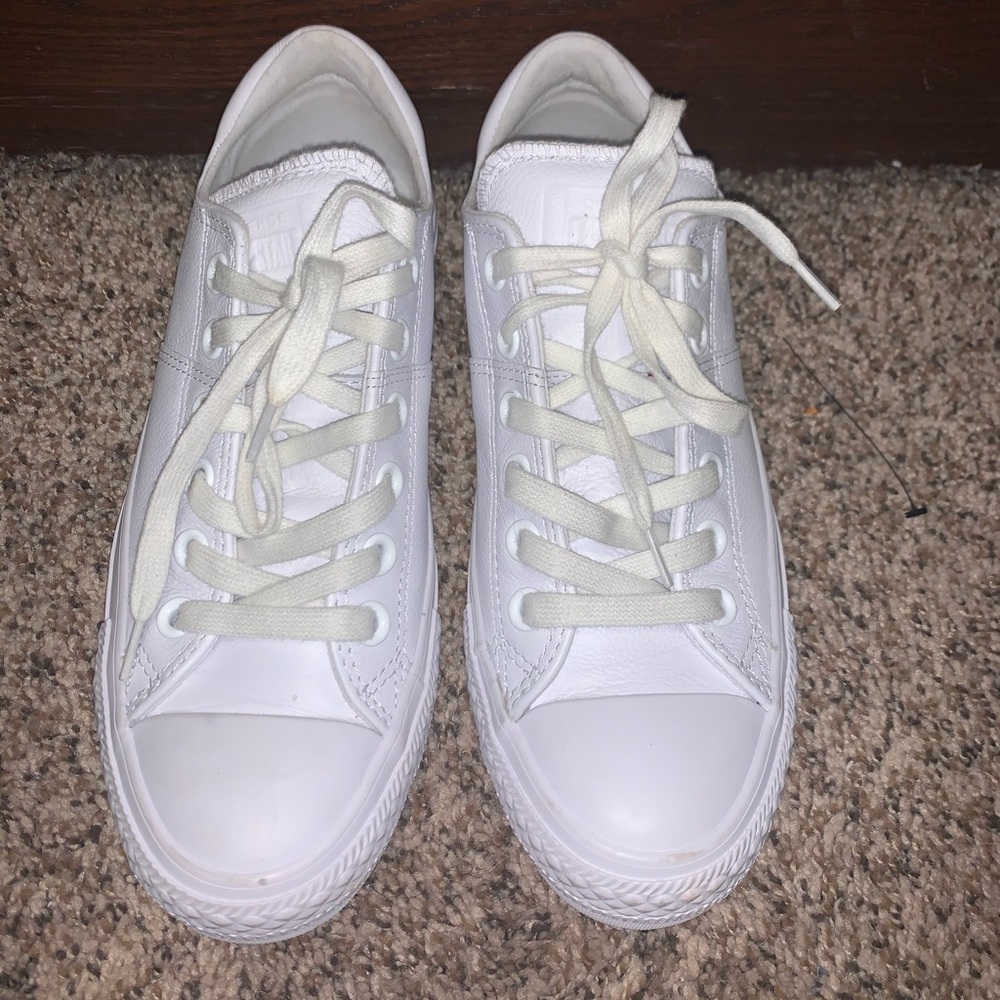 White leather converse